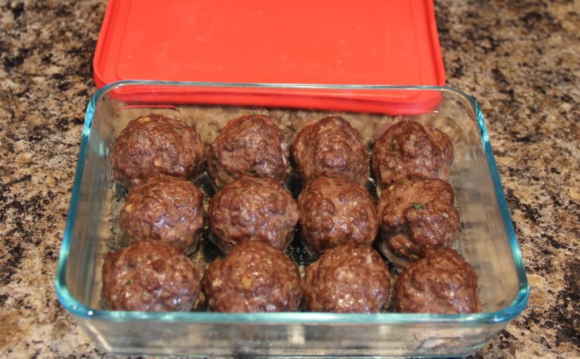 Cooked meatballs