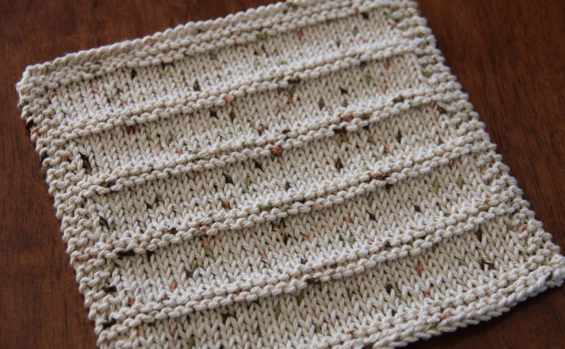 Ladder Dishcloth - a tightly knit stockinette and garter stitch pattern
